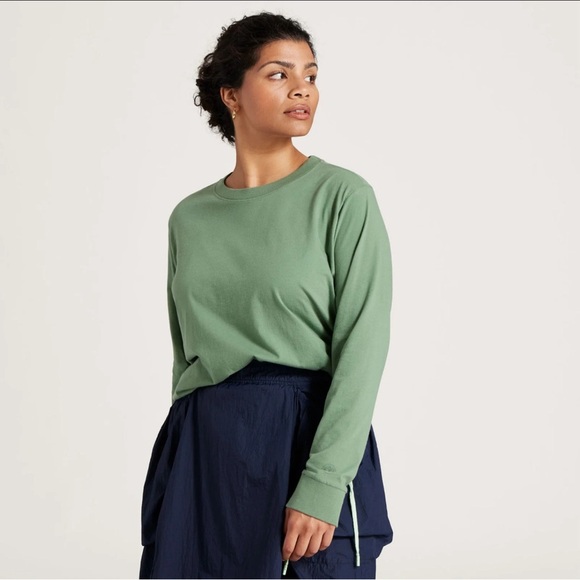 allbirds Tops - allbirds Cotton Long Sleeve Tee Hazy Cargo - NWT retail$98